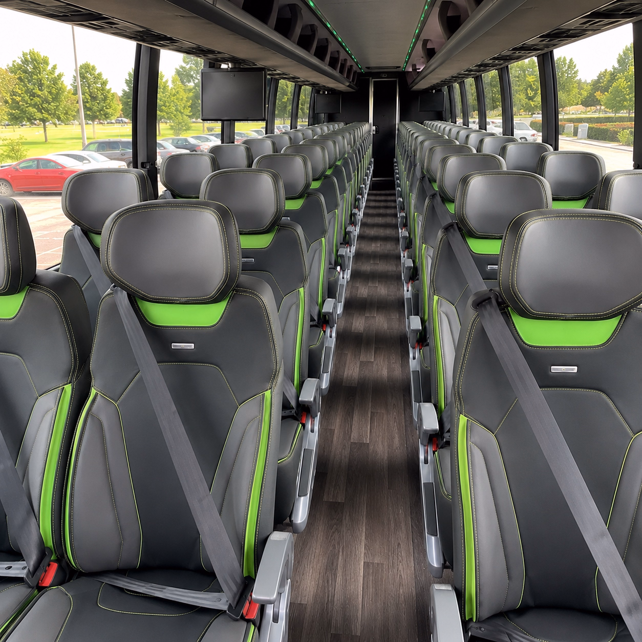 greensboro charter bus interior