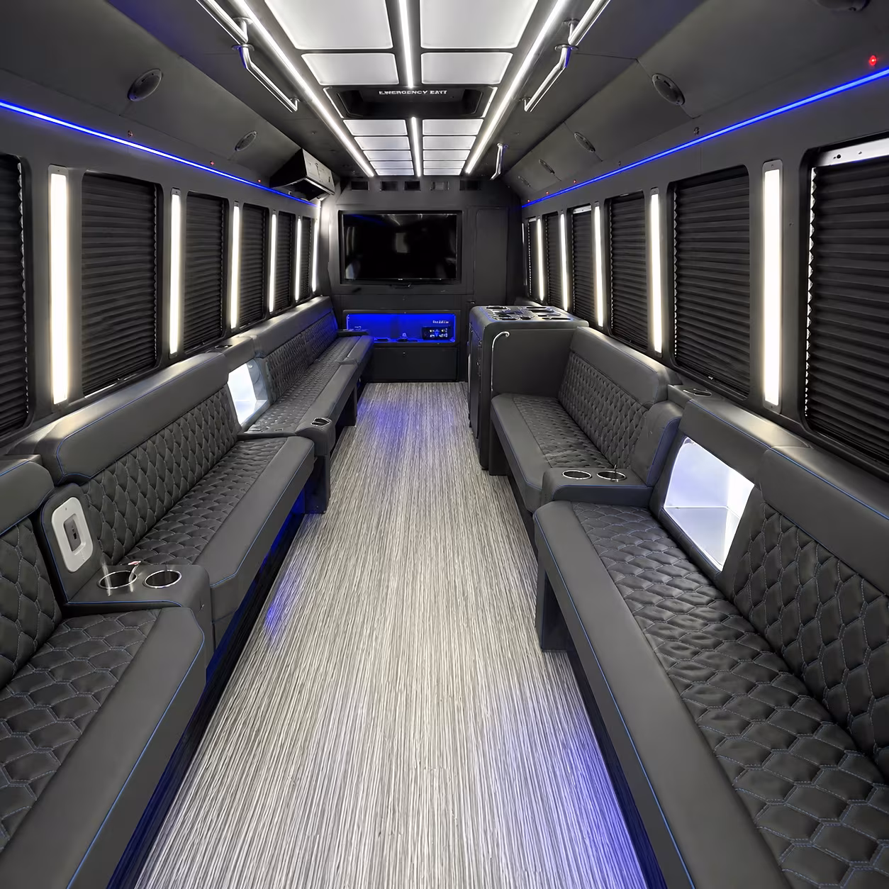 greensboro party bus rental interior